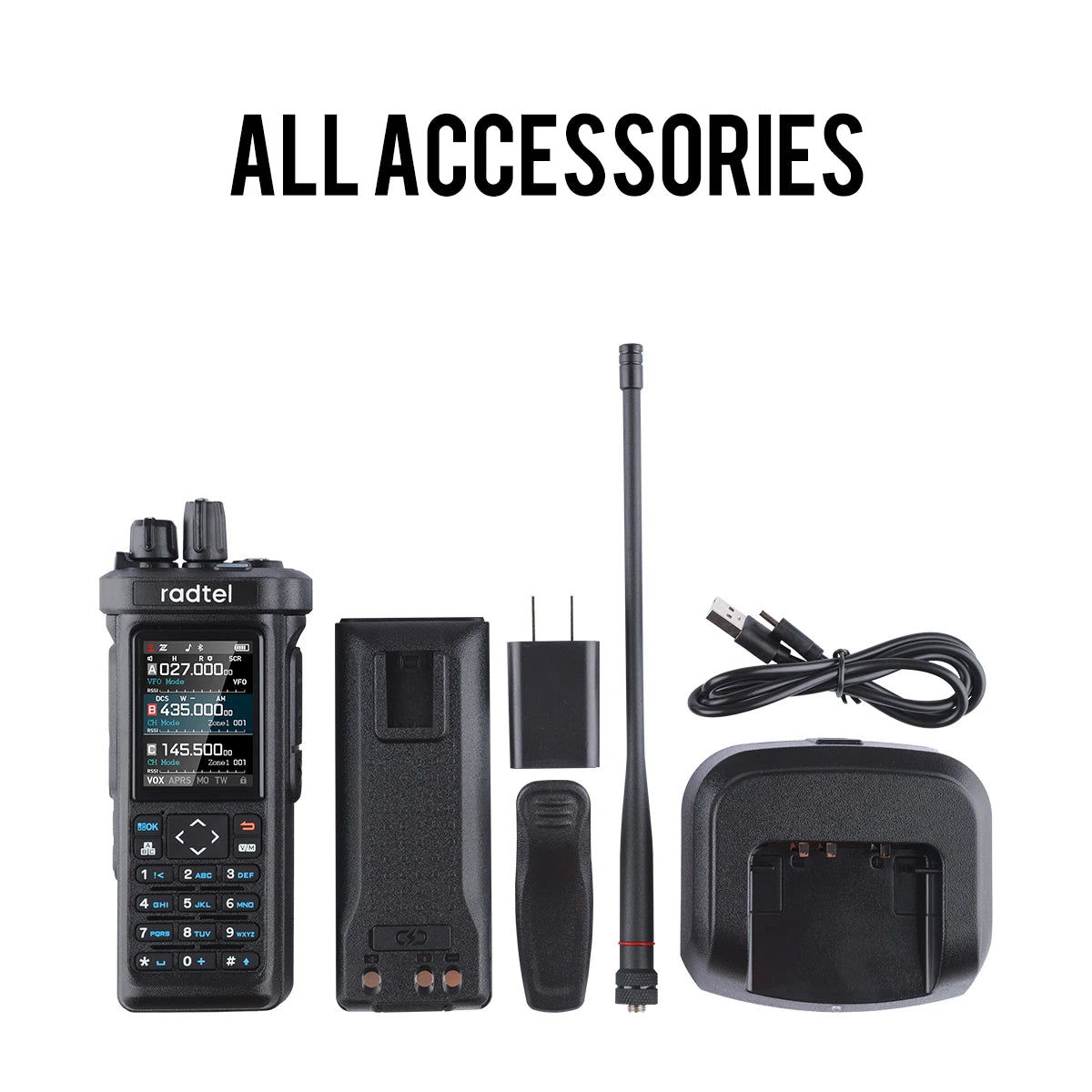Radtel RT-950 PRO talkie-walkie AM/FM/CB/LSB/USB/CW récepteur avec GPS APRS 10W