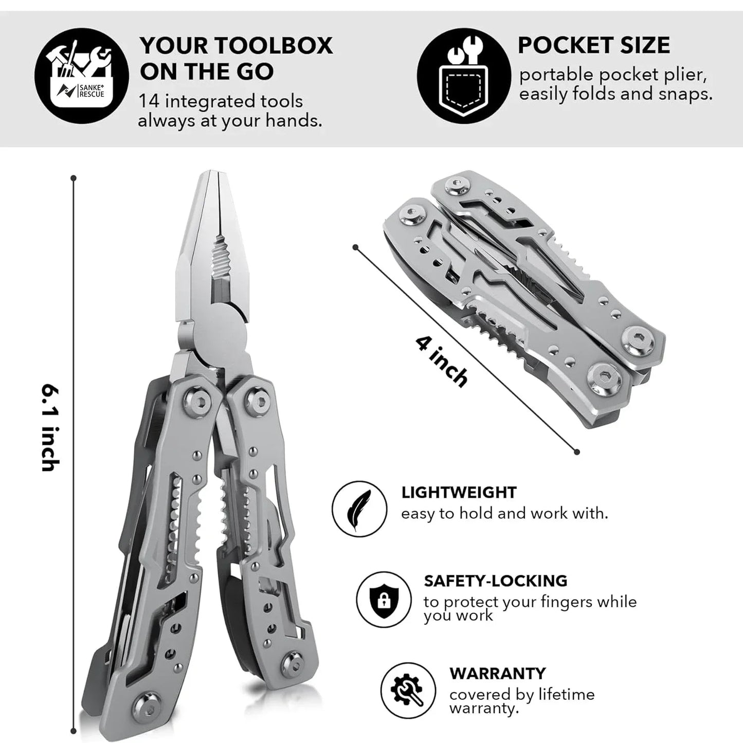 Couteau Pliant Multi-Outils EDC