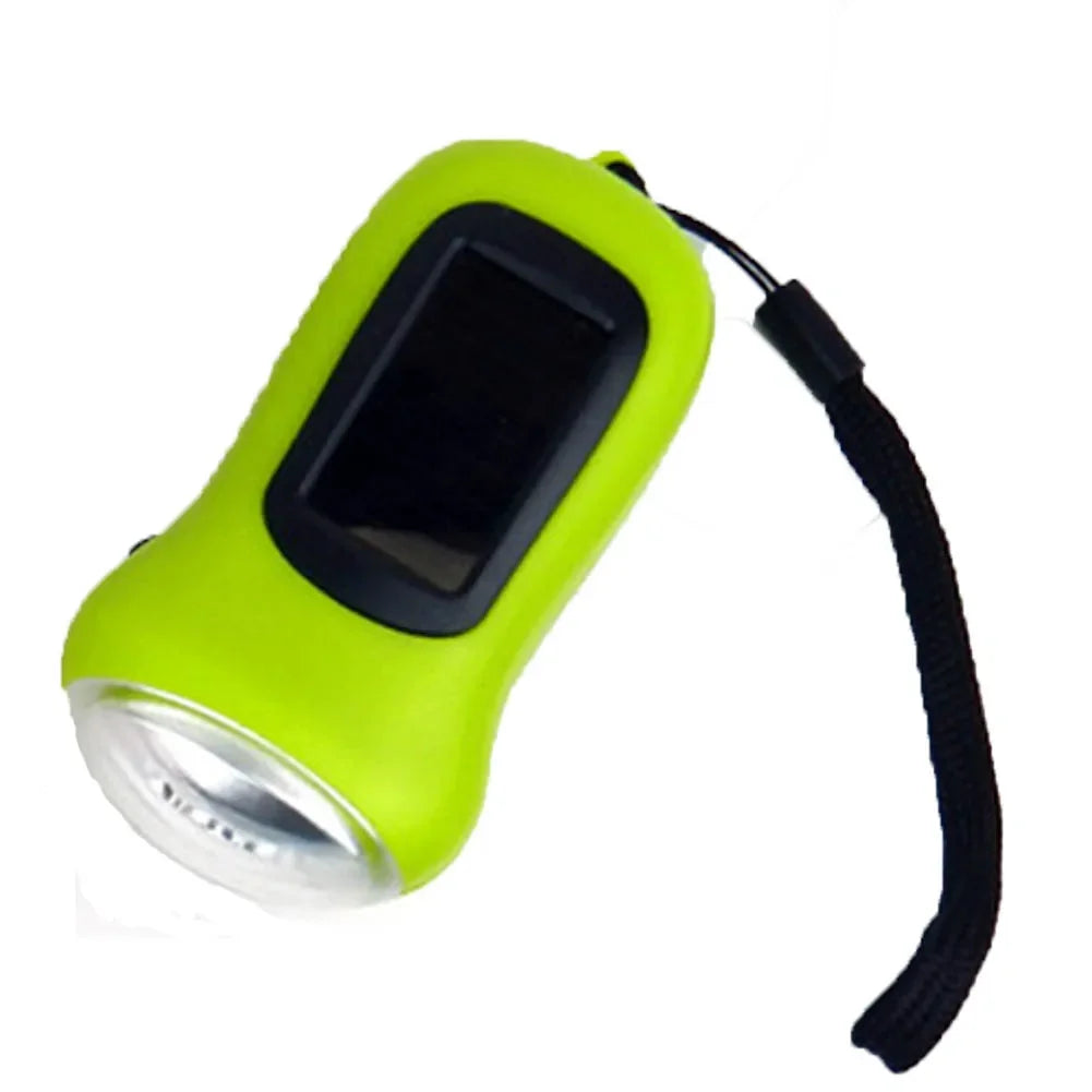Lampe de Poche LED Dynamo & Solaire