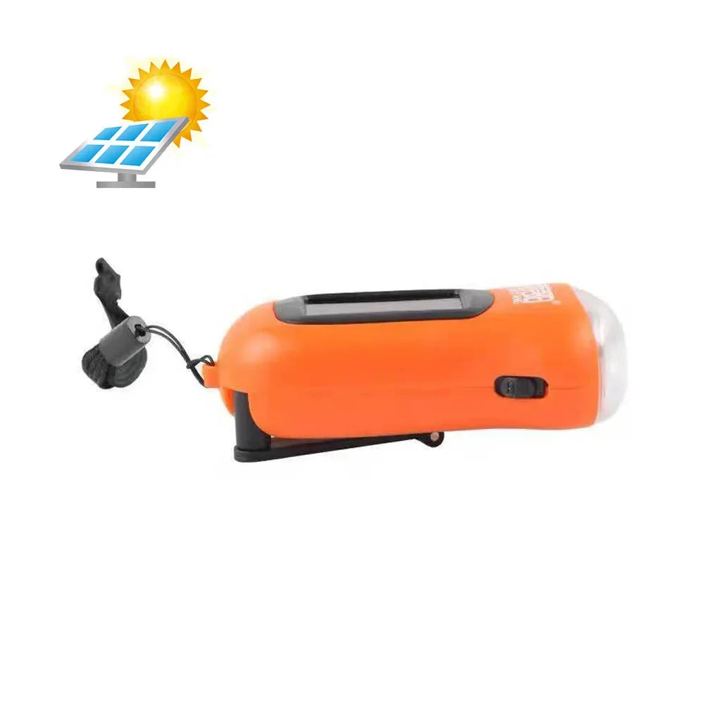 Lampe de Poche LED Dynamo & Solaire