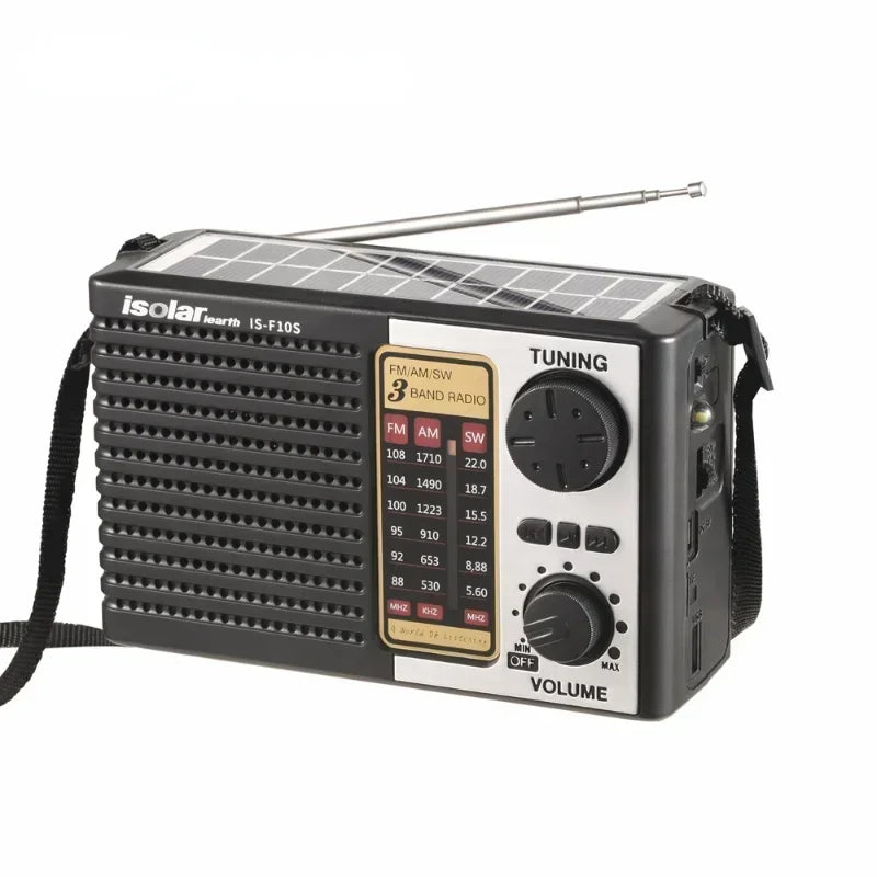 Radio d’Urgence 3-en-1 à énergie solaire