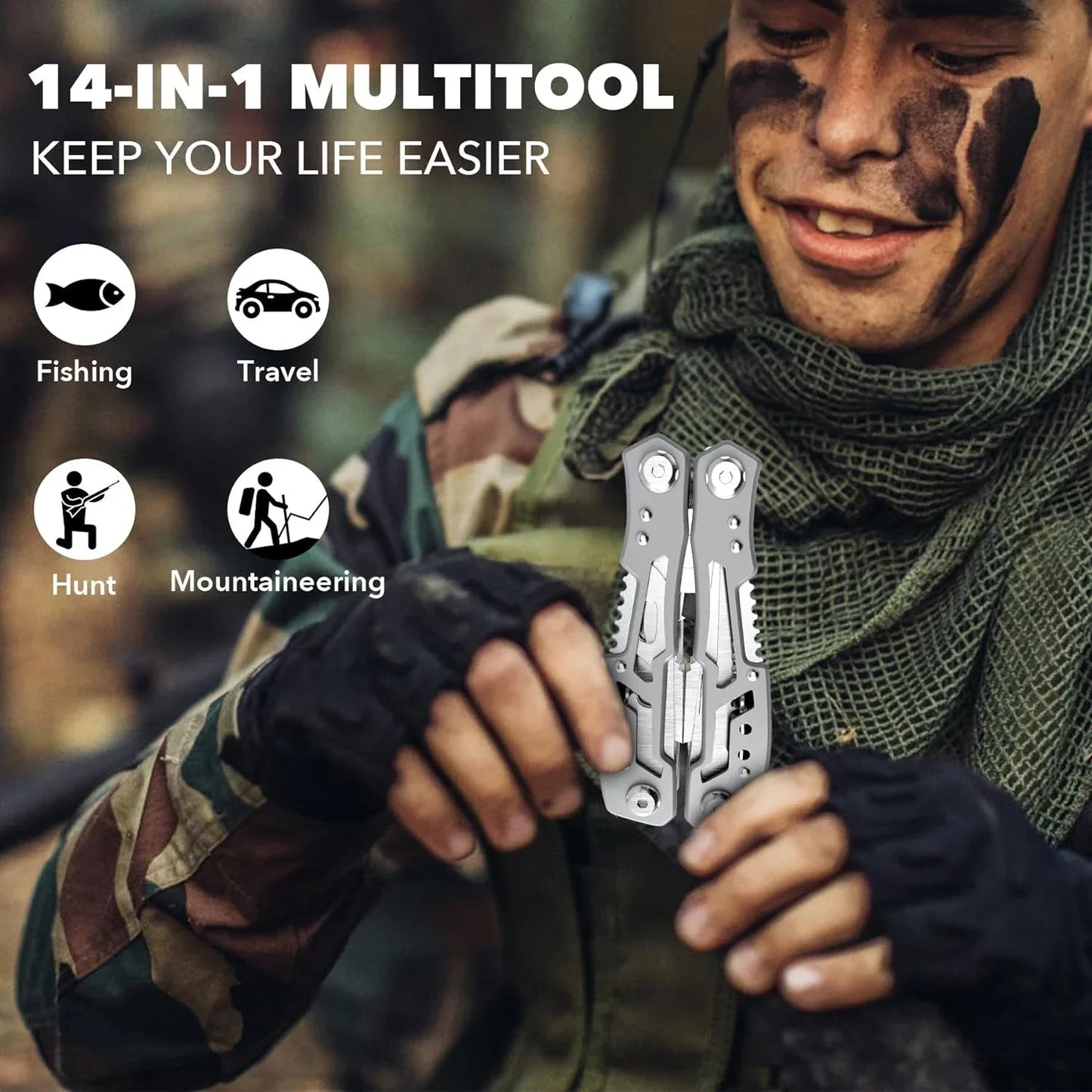 Couteau Pliant Multi-Outils EDC