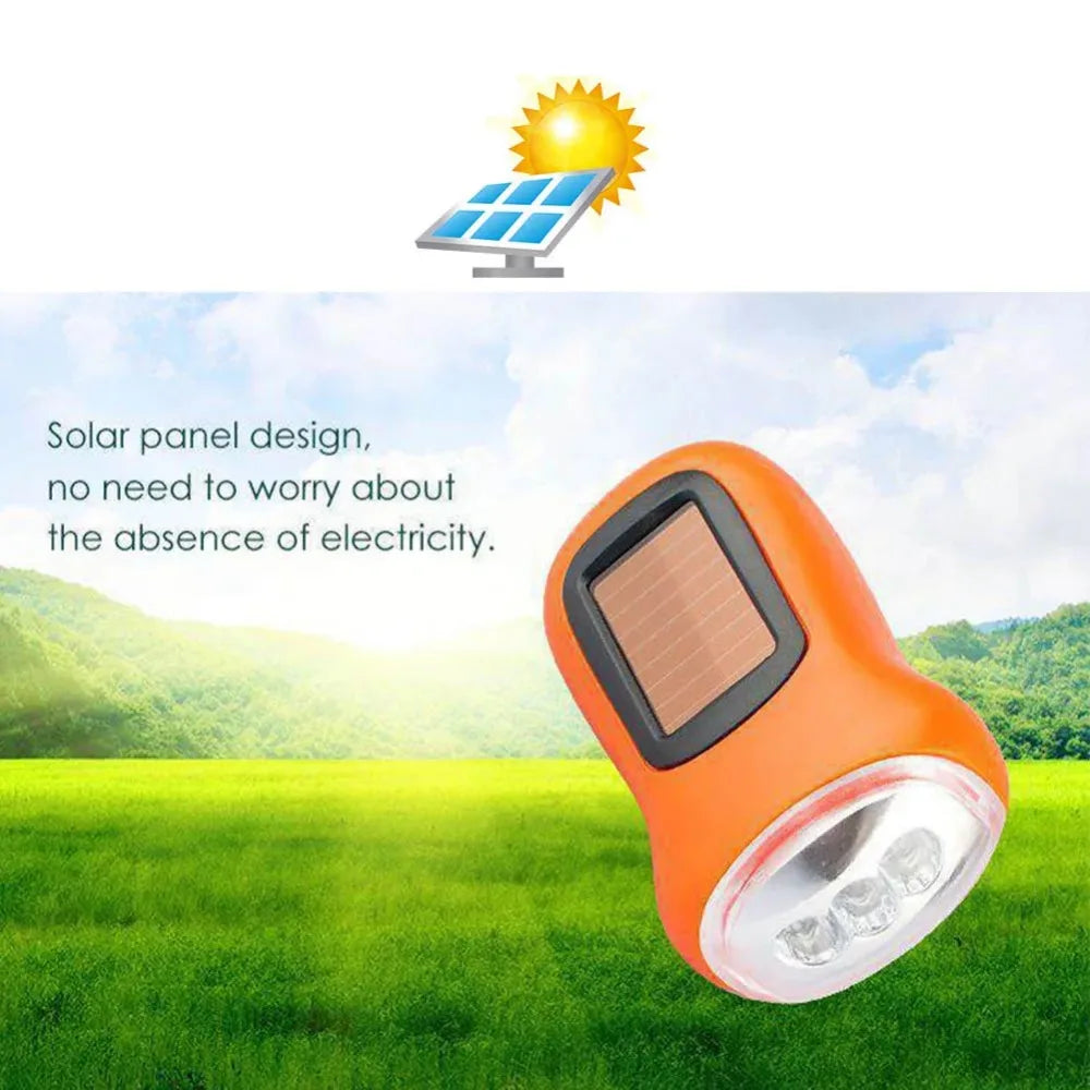 Lampe de Poche LED Dynamo & Solaire