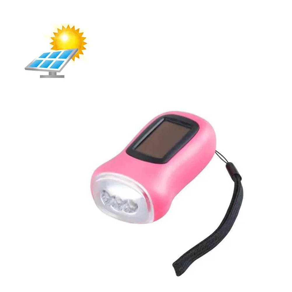 Lampe de Poche LED Dynamo & Solaire