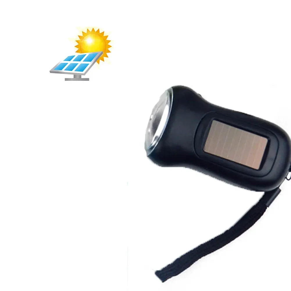 Lampe de Poche LED Dynamo & Solaire