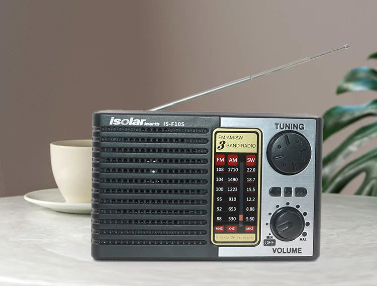 Radio d’Urgence 3-en-1 à énergie solaire