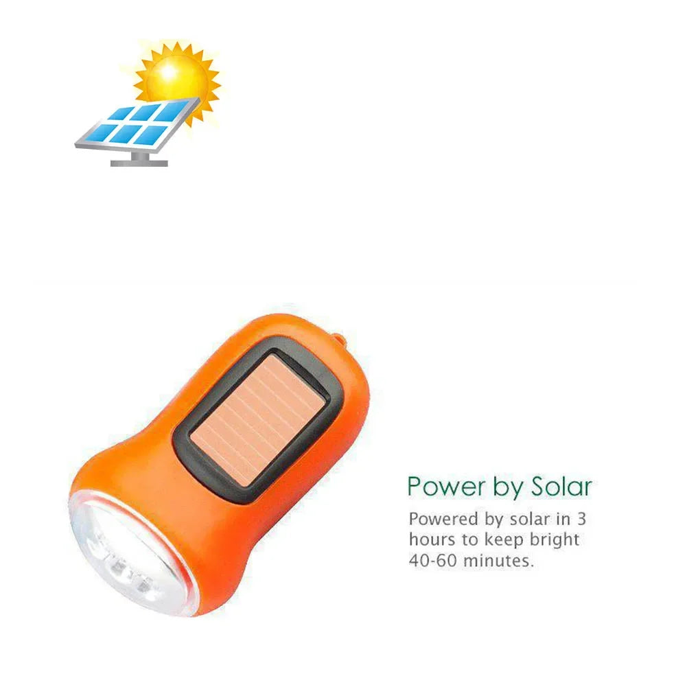 Lampe de Poche LED Dynamo & Solaire