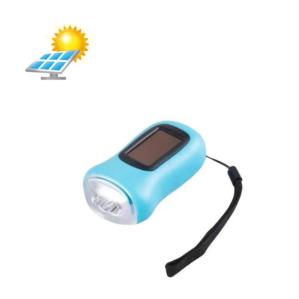 Lampe de Poche LED Dynamo & Solaire