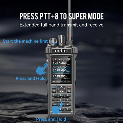 Radtel RT-950 PRO talkie-walkie AM/FM/CB/LSB/USB/CW récepteur avec GPS APRS 10W