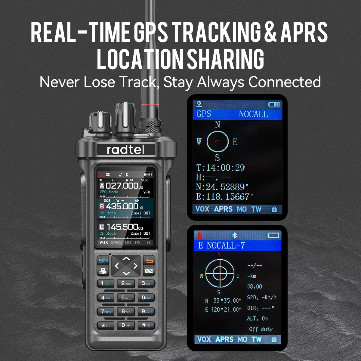 Radtel RT-950 PRO talkie-walkie AM/FM/CB/LSB/USB/CW récepteur avec GPS APRS 10W
