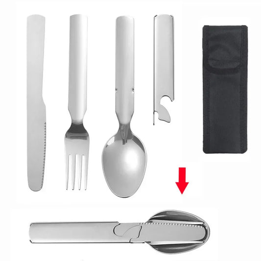 Ensemble de Couverts Multifonction en Acier Inoxydable