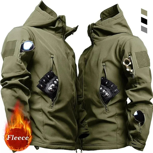 Veste Tactique Militaire à Capuche  Softshell