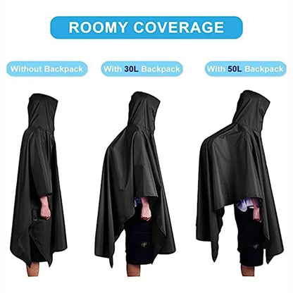 Poncho Militaire Imperméable 3 en 1 - Multifonction & Résistant