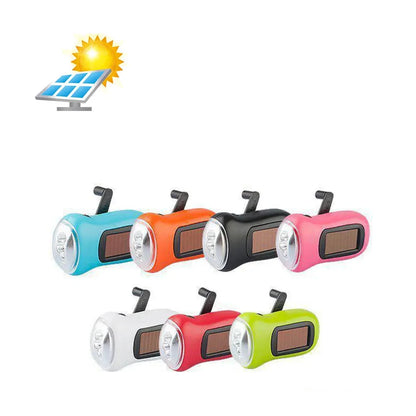 Lampe de Poche LED Dynamo & Solaire