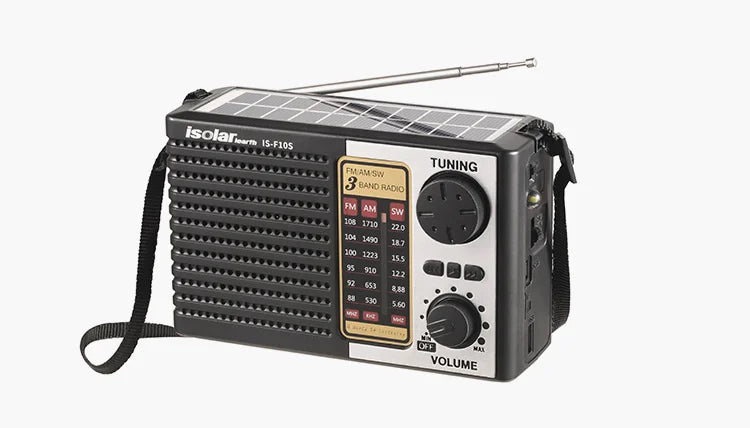 Radio d’Urgence 3-en-1 à énergie solaire