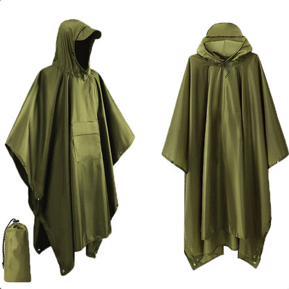 Poncho Militaire Imperméable 3 en 1 - Multifonction & Résistant