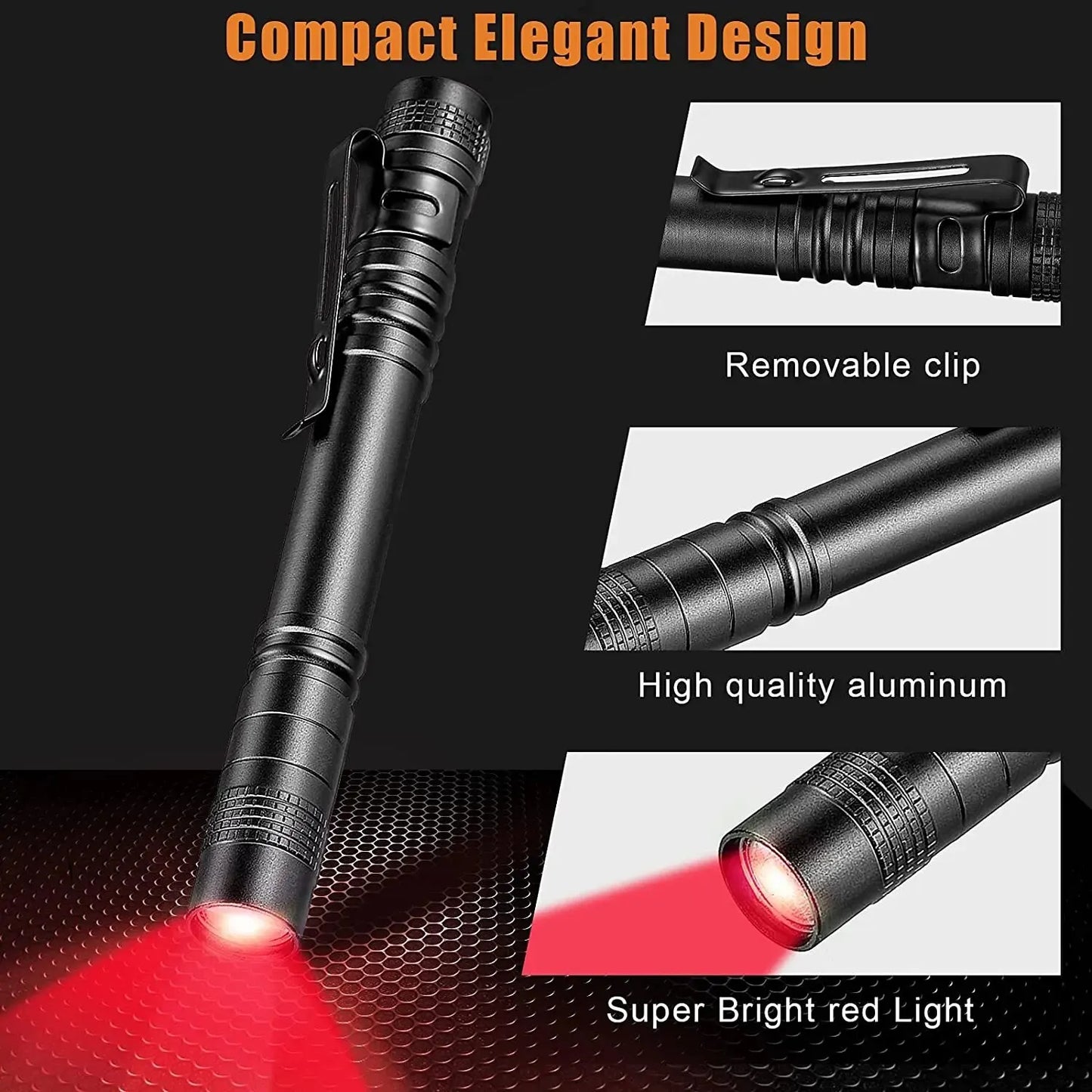 Lampe de poche à lumière rouge