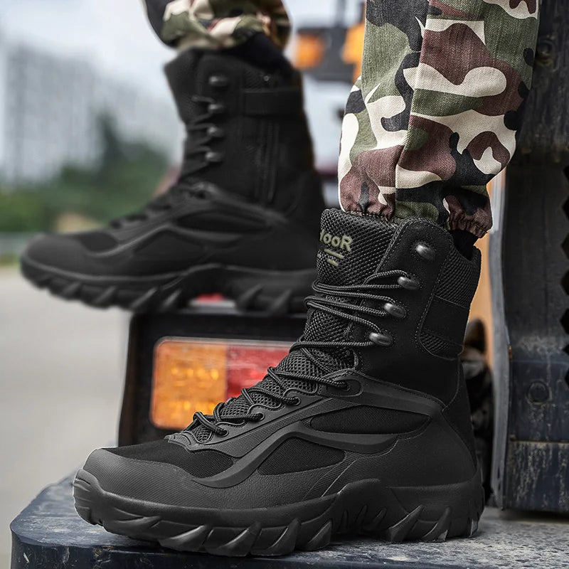 Chaussures bottes tactiques antidérapant