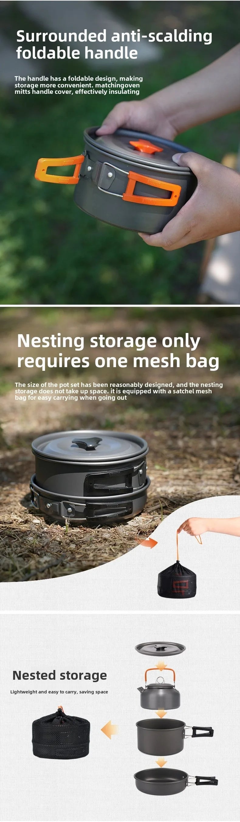Batterie de Cuisine Outdoor 1 à 3 personnes