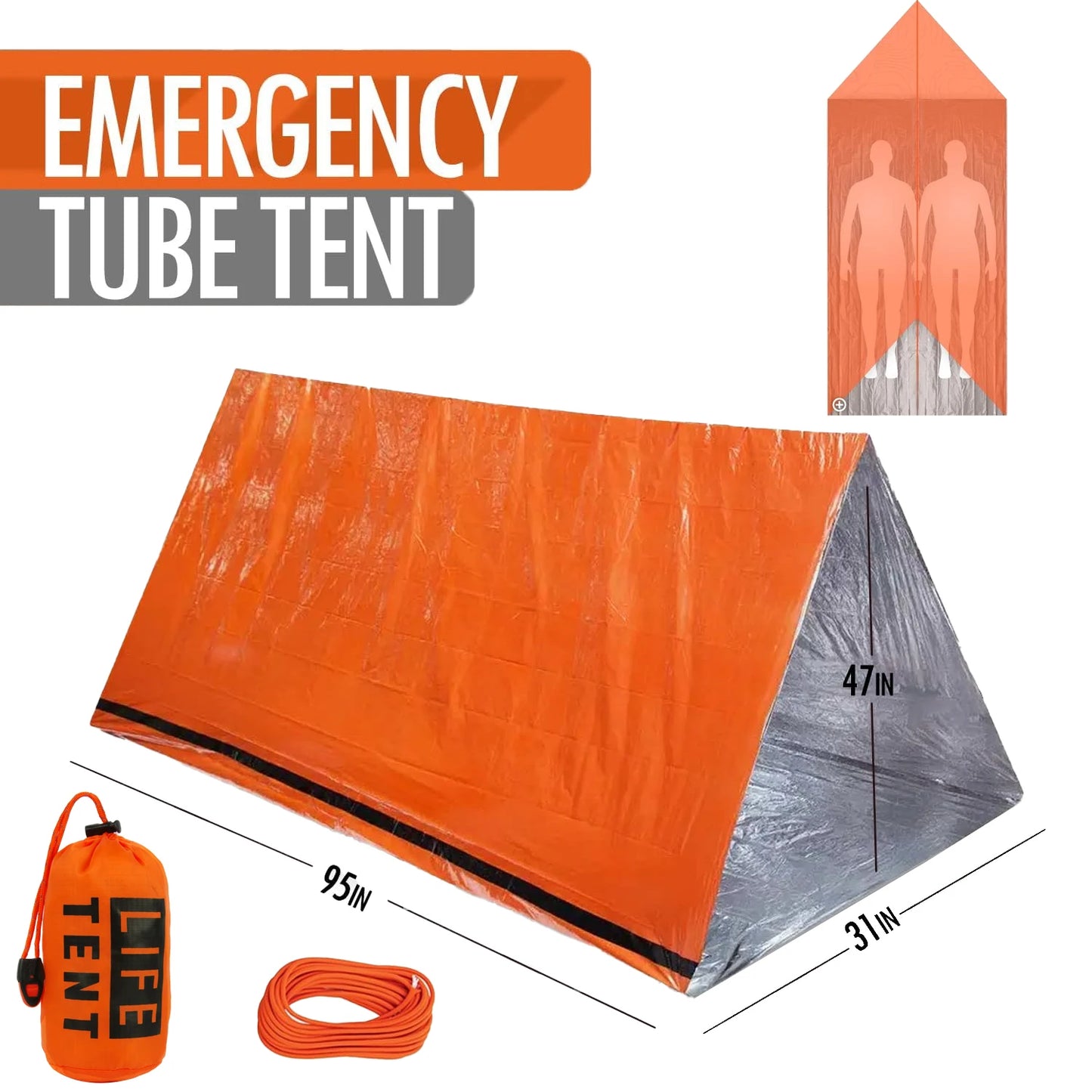 Tente de survie d’urgence 2 personnes
