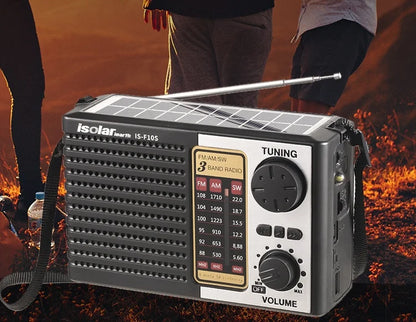 Radio d’Urgence 3-en-1 à énergie solaire