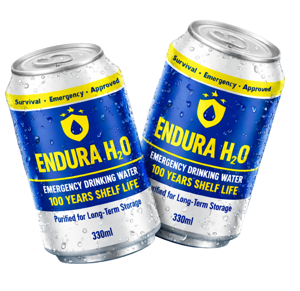 ENDURA H2O - Eau longue conservation (100 ans) - carton de 24 canettes