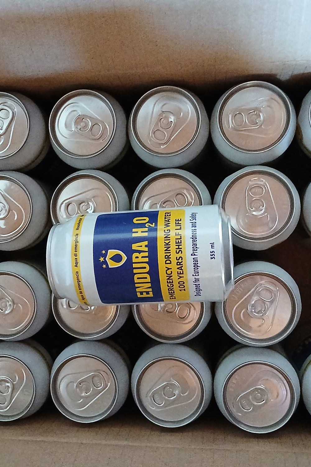 ENDURA H2O - Eau longue conservation (100 ans) - carton de 24 canettes