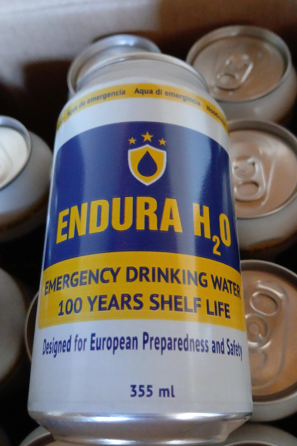 ENDURA H2O - Eau longue conservation (100 ans) - carton de 24 canettes